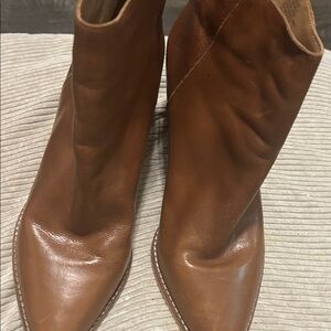 Lucky Brand Tan Leather Ankle Booties